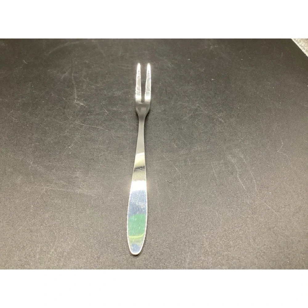 Vintage Set of 4 Seafood Cocktail Appetizer Stainless Steel Forks-MCM Retro‎
